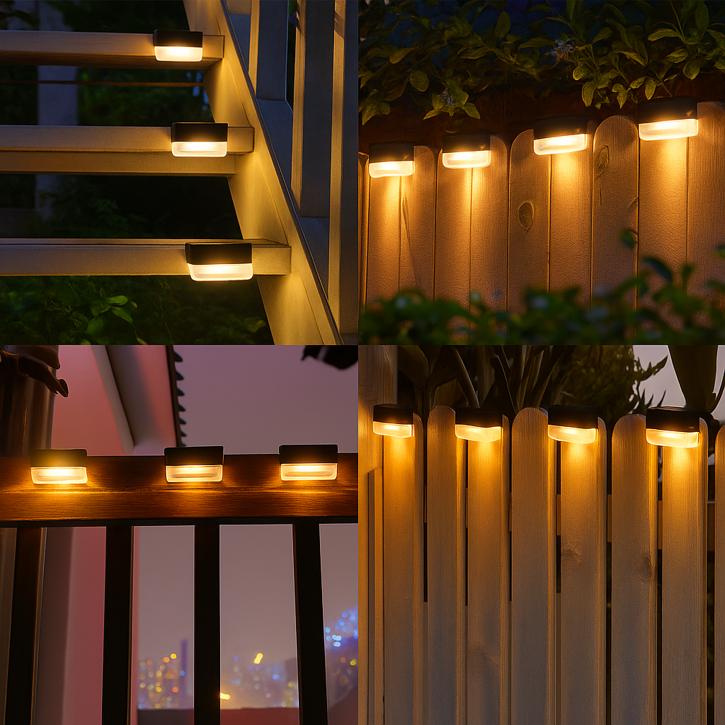 Solar-Glow | Lampade da Esterno Autoadesive a Energia Solare 5+5 GRATIS