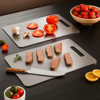 TitanPure | Higieniczna deska do krojenia z 100% czystego tytanu