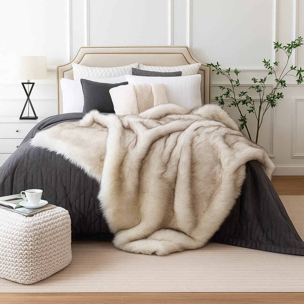 Velvra | Luxe Imitatiebont Deken – Elegantie en Warmte in Eén