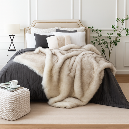 Velvra | Luxe Imitatiebont Deken – Elegantie en Warmte in Eén