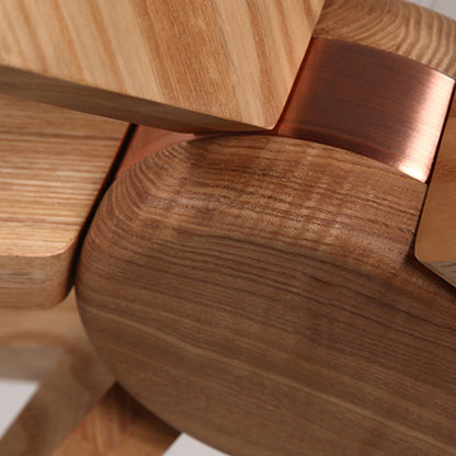 StarGlow – Nowoczesny drewniany żyrandol Sputnik z oświetleniem LED