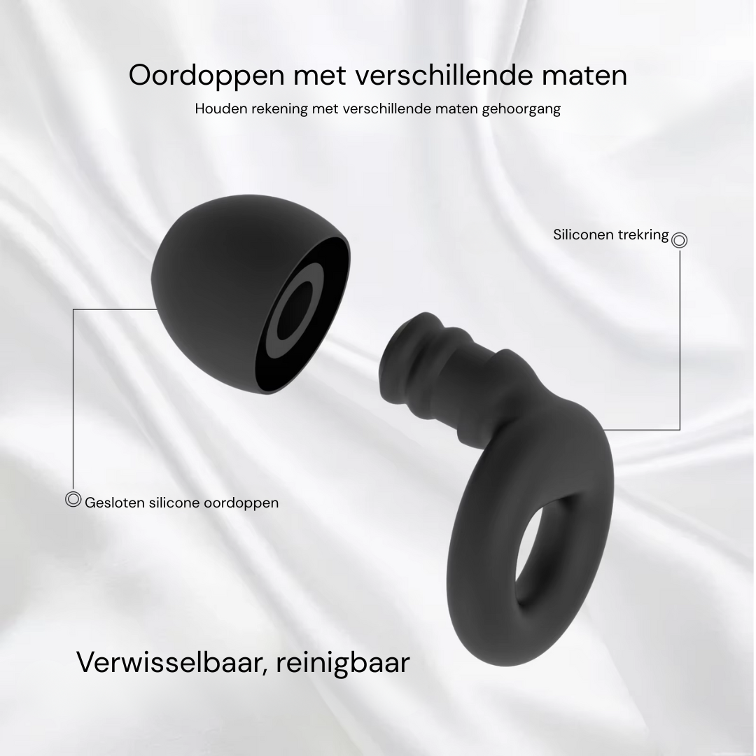 ZenSilence™ | Silikonowe zatyczki do uszu do snu, pracy i pływania (4 rozmiary)