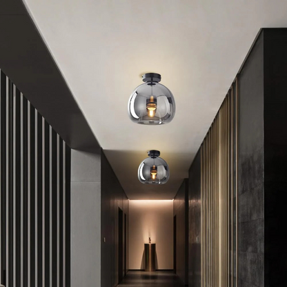 Elegante Glazen Plafondlamp met Luxe Afwerking - Ø25 cm