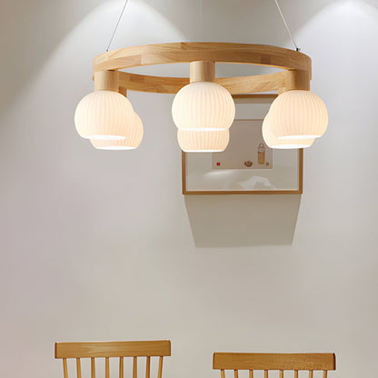 Glisaro | Lampadario in Legno Scandinavo con Funzione Dimmer a 3 Livelli