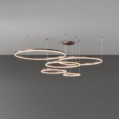 LunaGlow – Elegante Lampadario Circolare in Metallo