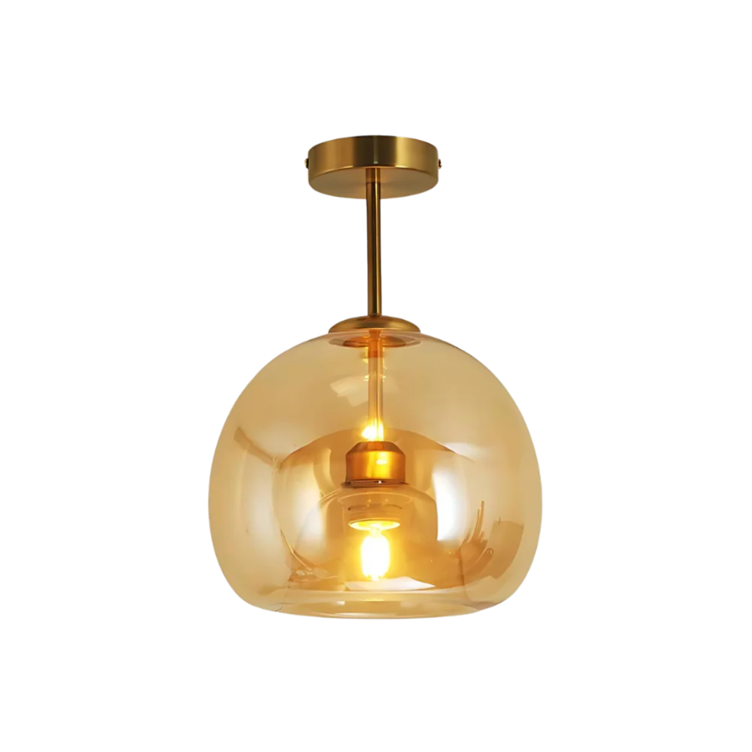 Elegante Glazen Plafondlamp met Luxe Afwerking - Ø25 cm