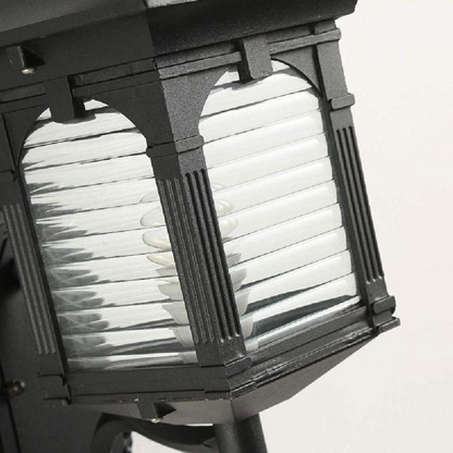 Vintaria | Kinkiet Antyczne Szkło – Klasyczne Oświetlenie Zewnętrzne – Oprawka E27 – Wysokość 39 cm