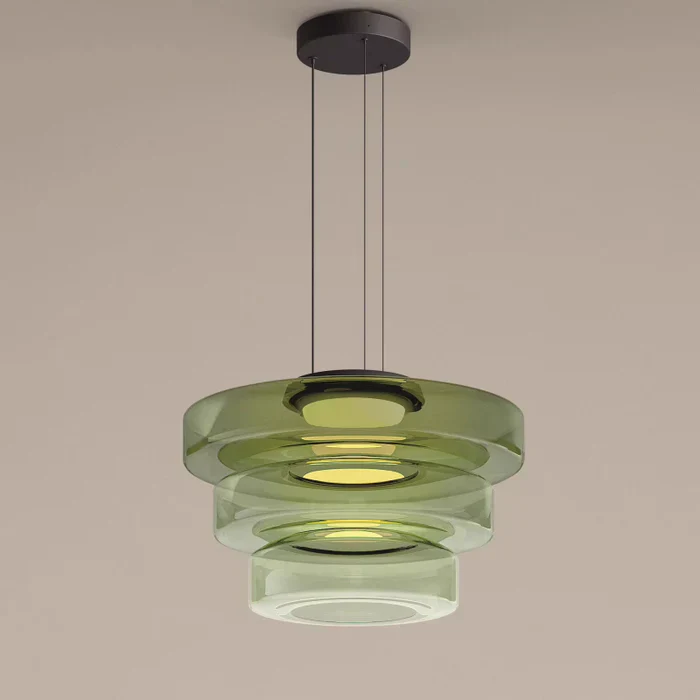 CraftNova - Lampada a sospensione in vetro in stile Bauhaus