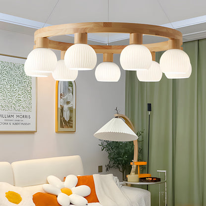 Glisaro | Lampadario in Legno Scandinavo con Funzione Dimmer a 3 Livelli
