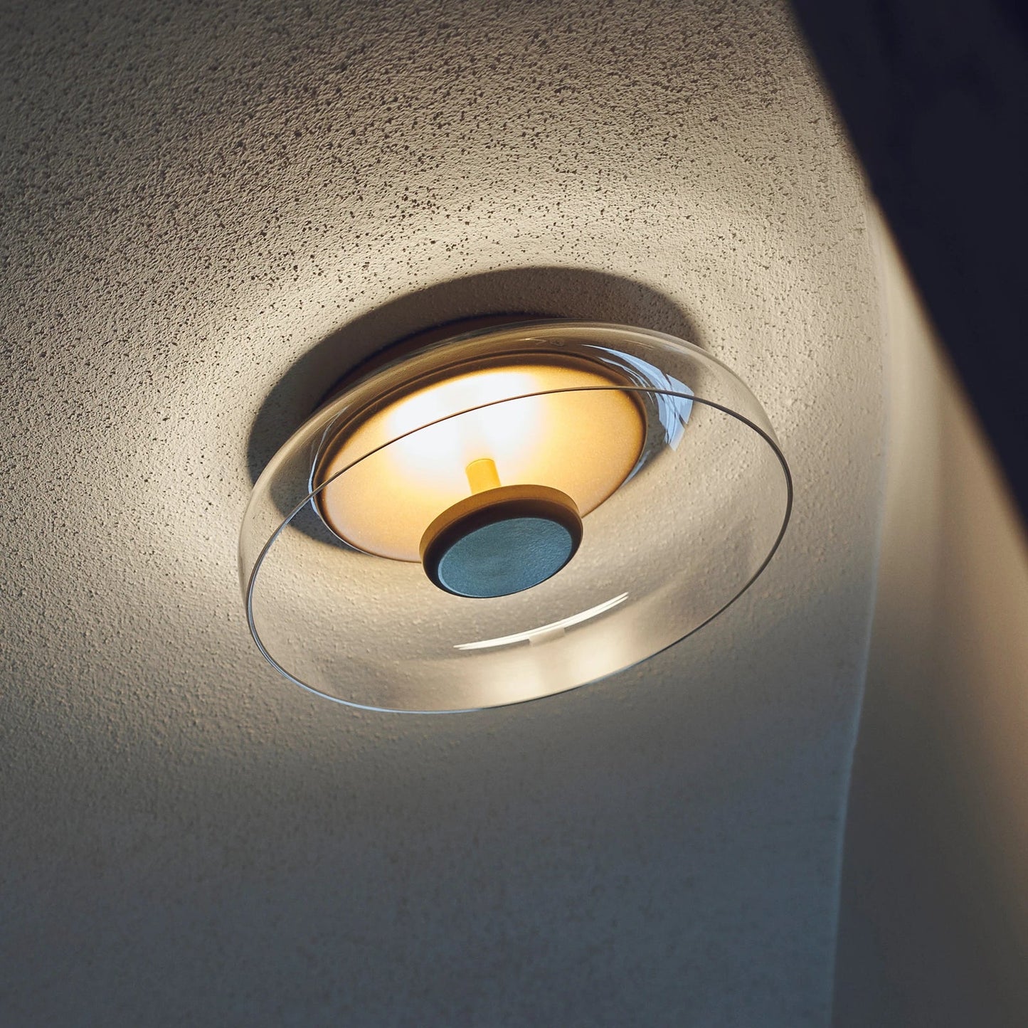 CrystalShine Lampada da Soffitto LED Moderna | Lampada in Vetro con Luce Calda per Corridoio o Ingresso