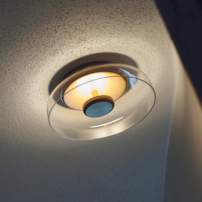 CrystalShine Lampada da Soffitto LED Moderna | Lampada in Vetro con Luce Calda per Corridoio o Ingresso