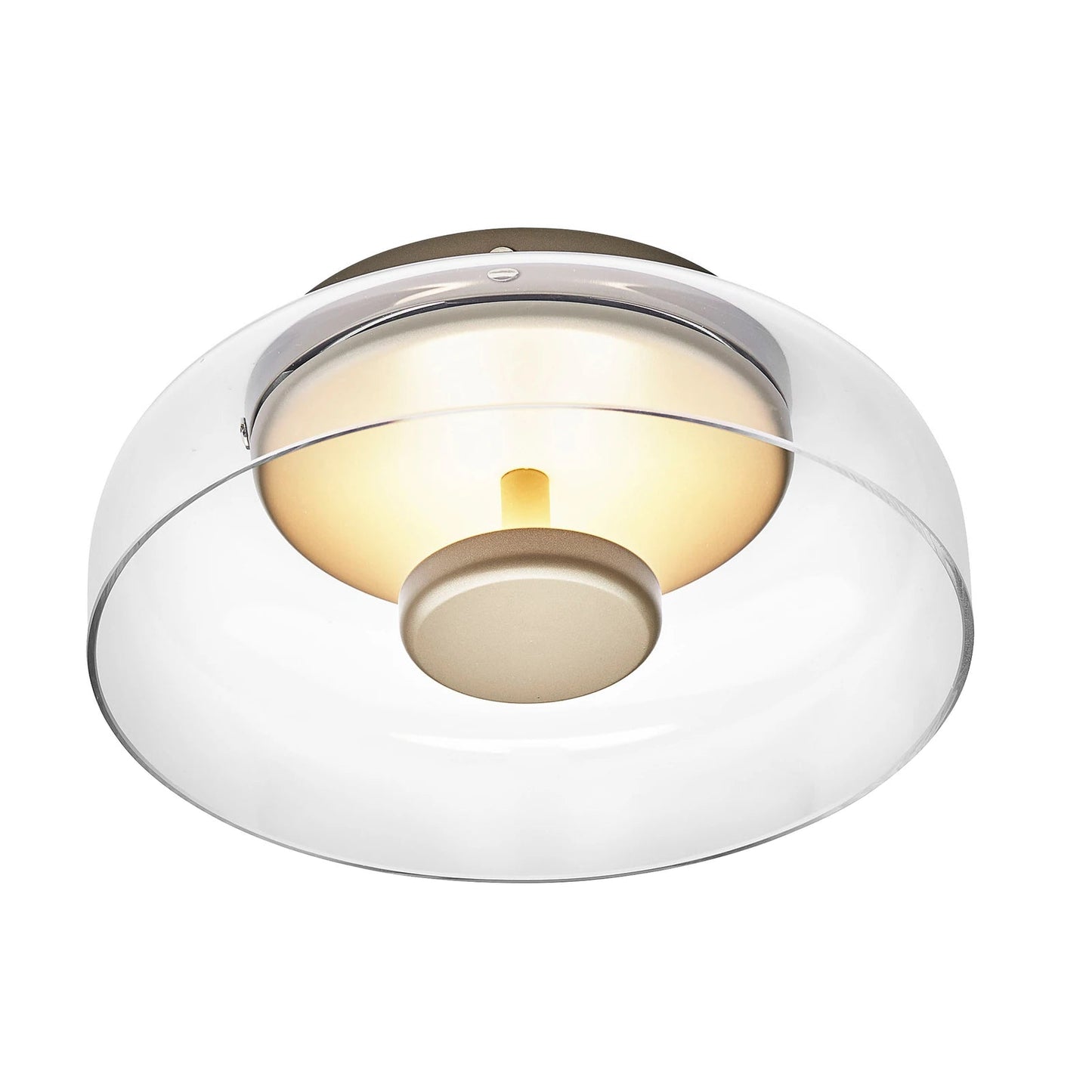 CrystalShine Lampada da Soffitto LED Moderna | Lampada in Vetro con Luce Calda per Corridoio o Ingresso