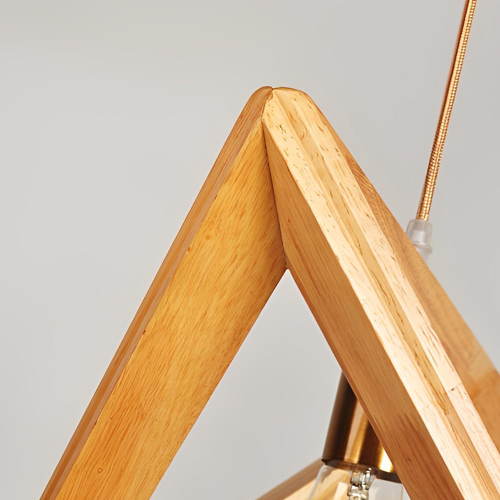 NovaFrame | Skandynawska lampa wisząca z drewnianą ramą