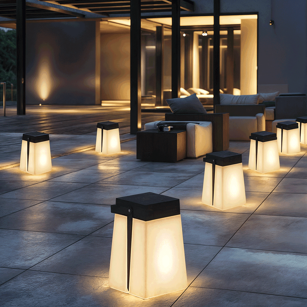 SAVANNIA | Lampada Solare da Esterno – Lampada da Giardino LED in Stile Scandinavo – Resistente alle Intemperie – Alluminio Nero Opaco – Design Nordico