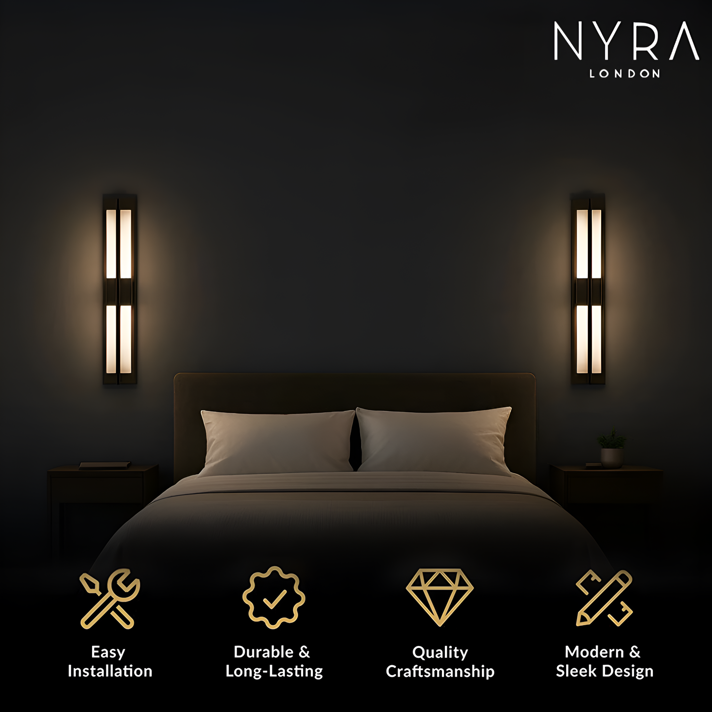 Brighton Marble Outdoor Wall Lamp