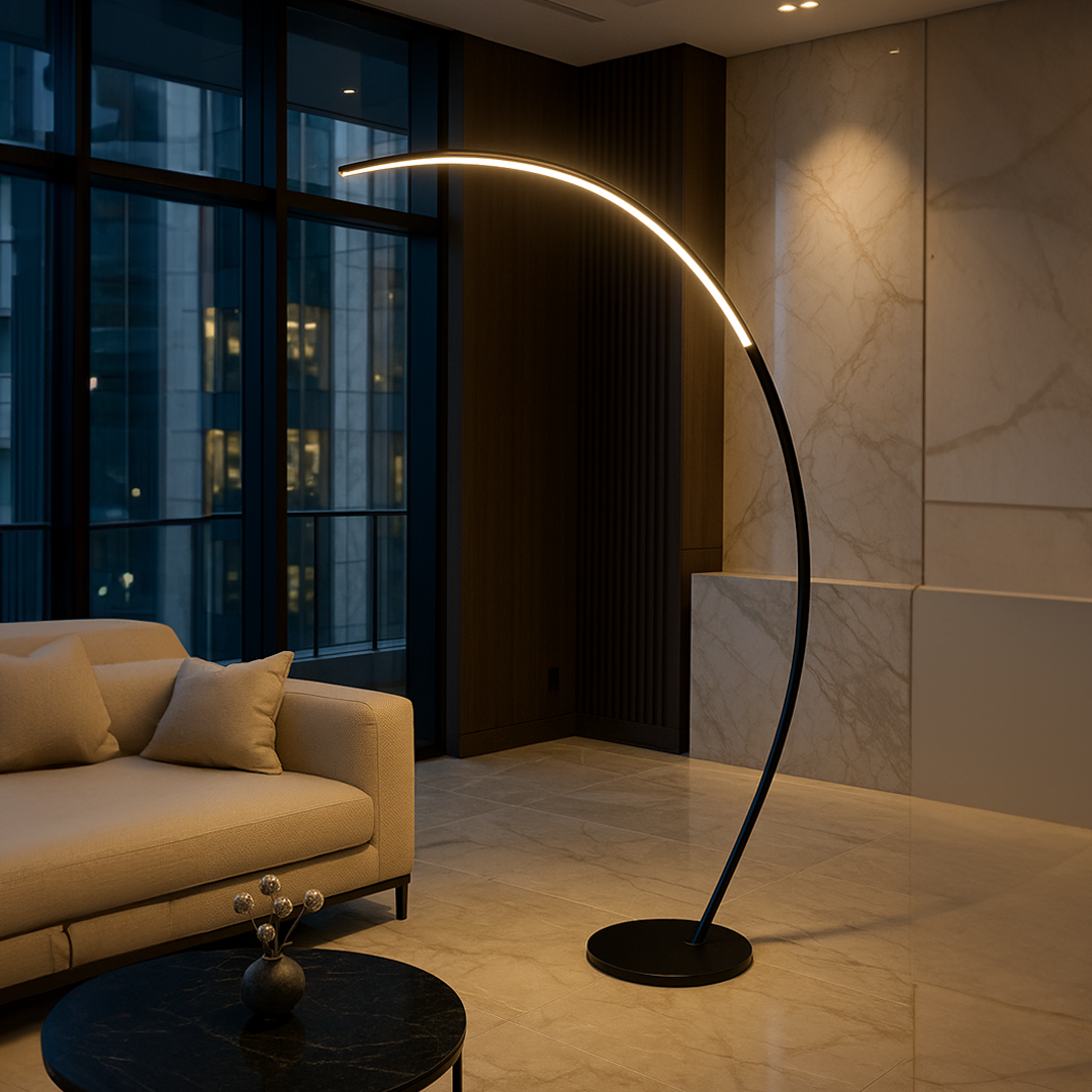 Lampada da terra design dimmerabile LUMORA con luce LED calda (2700K)