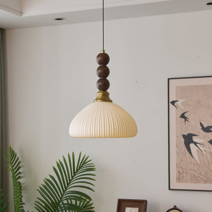 LUNARIAH Lampa wisząca – Ręcznie wykonany design ze szkła, drewna i ceramiki – W 4 modelach