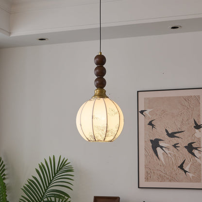 LUNARIAH Lampa wisząca – Ręcznie wykonany design ze szkła, drewna i ceramiki – W 4 modelach