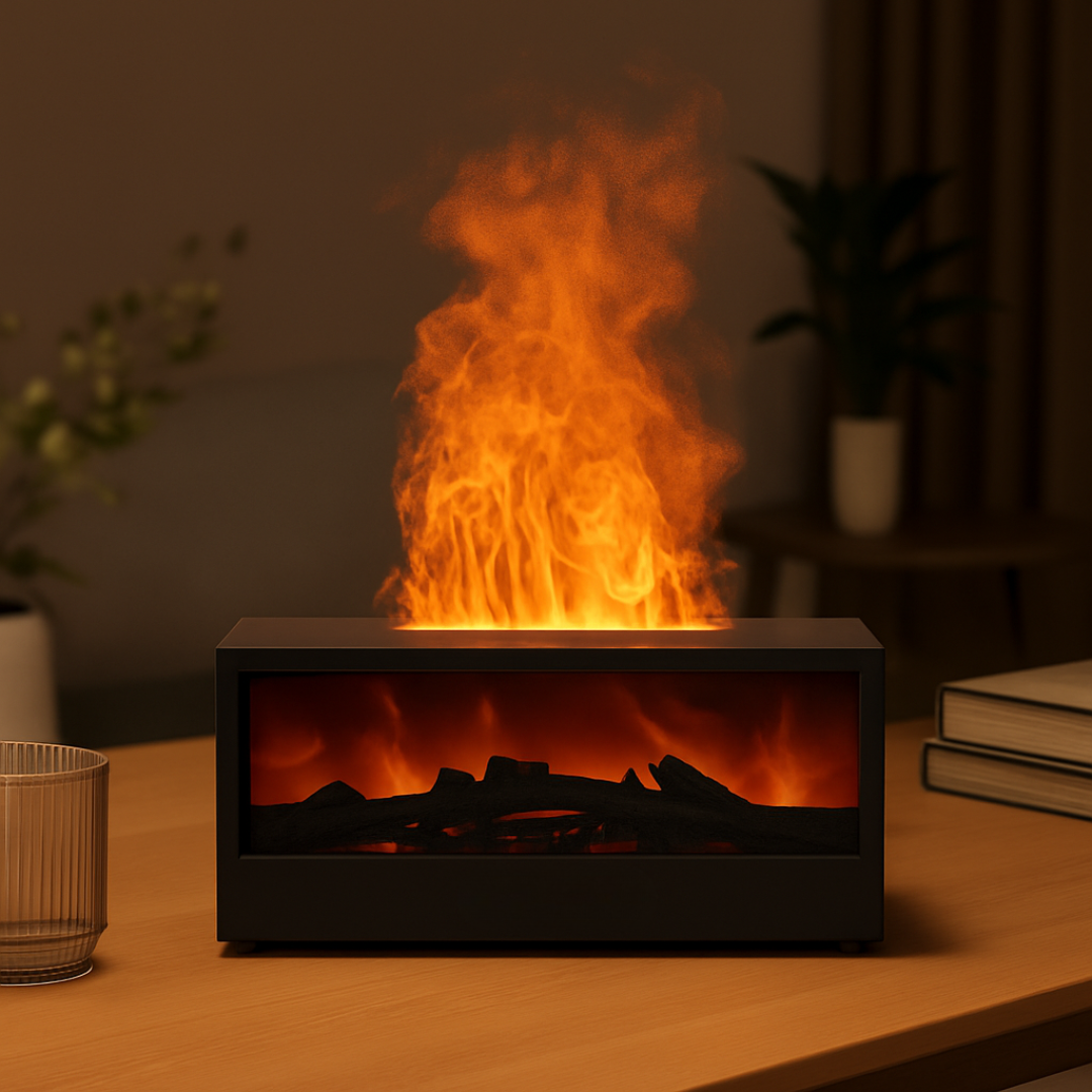 FlameFuse™ | Umidificatore d'Aria di Lusso con Effetto Fiamma