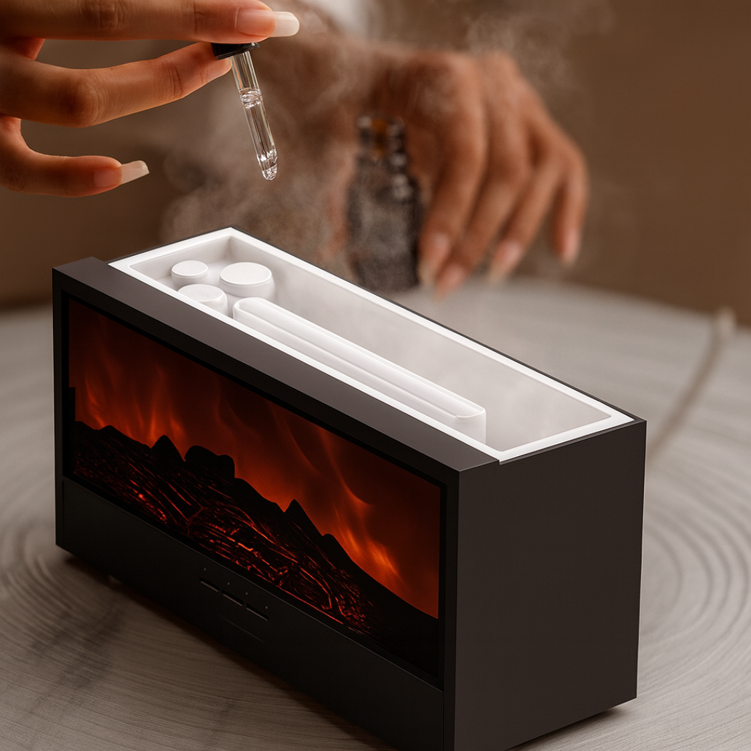 FlameFuse™ | Umidificatore d'Aria di Lusso con Effetto Fiamma