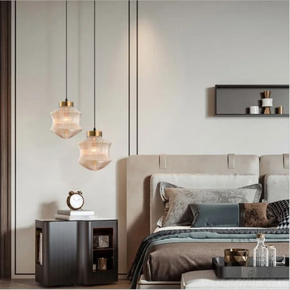 Racowamp - Lampa wisząca ze szkła w stylu nordyckim