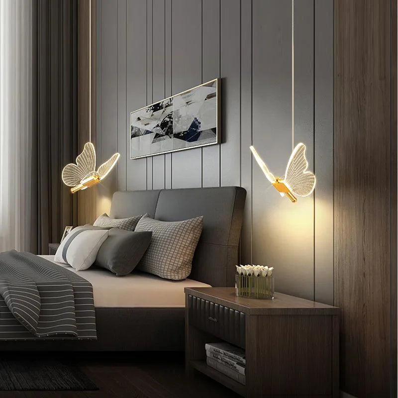 FlutterGlow - lampade a sospensione LED a forma di farfalla