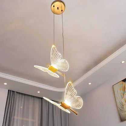 FlutterGlow - lampade a sospensione LED a forma di farfalla