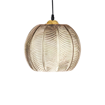 SINO | Lampa wisząca w stylu retro z żelaza i szkła z oświetleniem LED