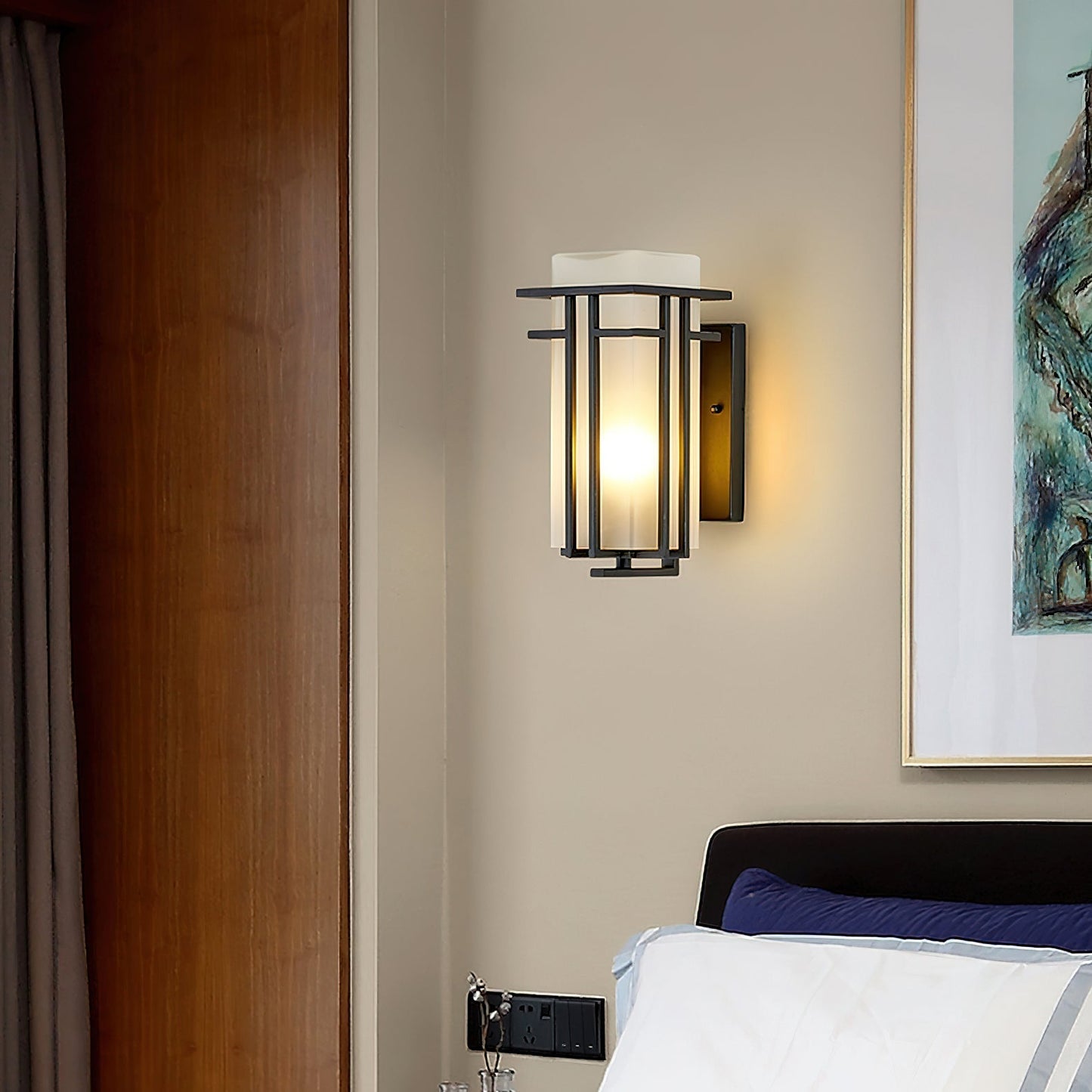 ARVINA Wandlamp Buiten – Retro IJzeren Design met Glas – IP65 – E27 Fitting