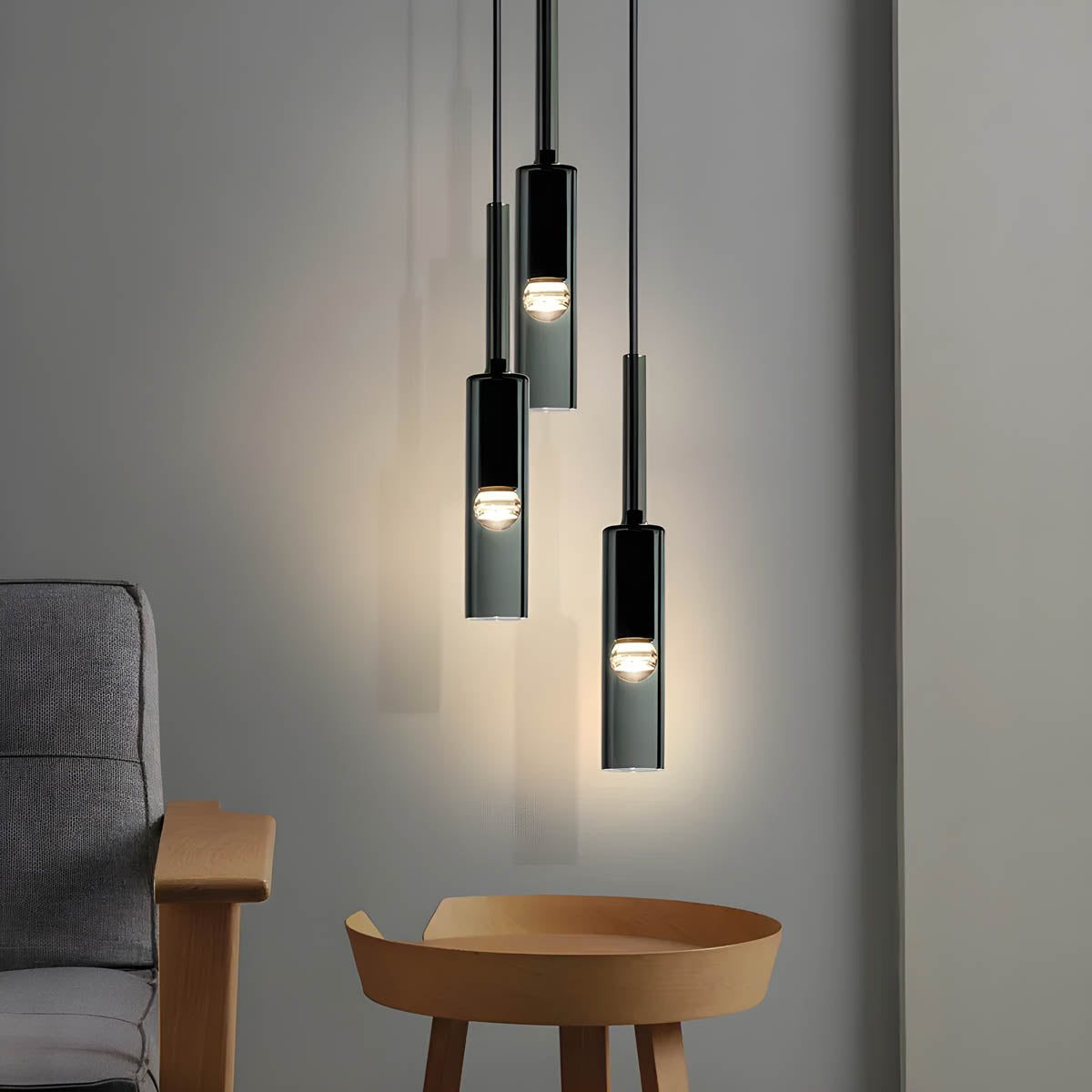 Lampada a sospensione NORDAVI – Lampada cilindrica in vetro con design scandinavo e luce LED calda
