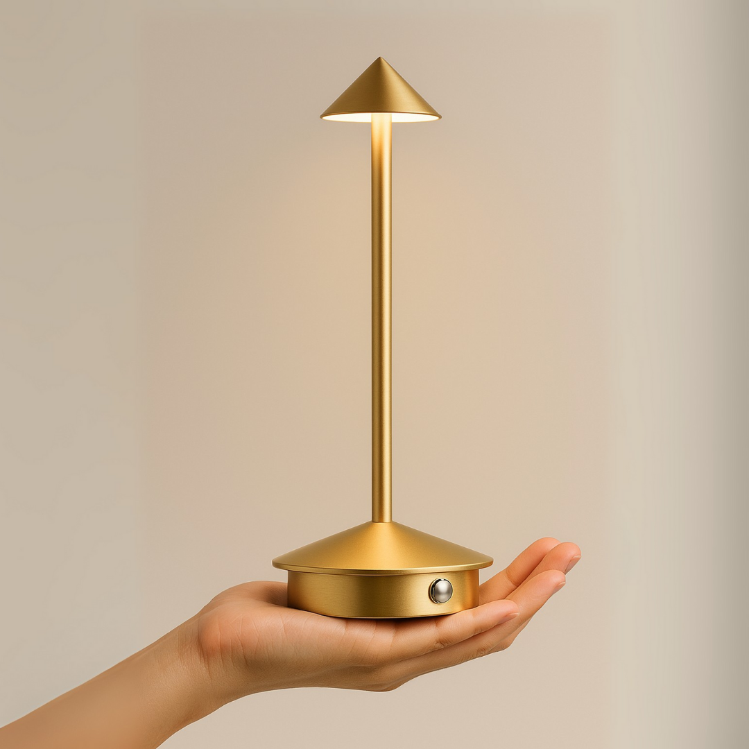 Lumelair | Minimalistyczna lampa stołowa LED - wodoodporne i ściemnialne oświetlenie bezprzewodowe