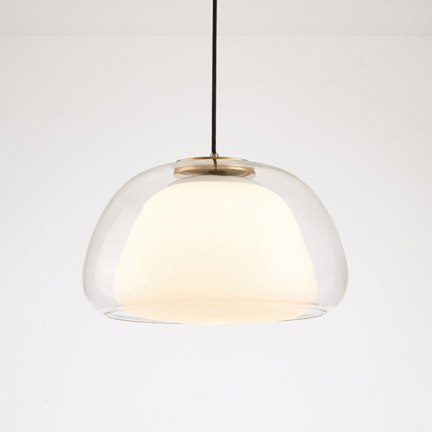 LUNARIA Hanglamp – Witte Glazen Bol met Diffuser – Elegant Design & E27 Fitting