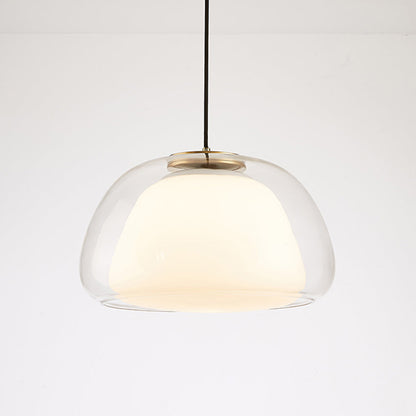 LUNARIA Hanglamp – Witte Glazen Bol met Diffuser – Elegant Design & E27 Fitting