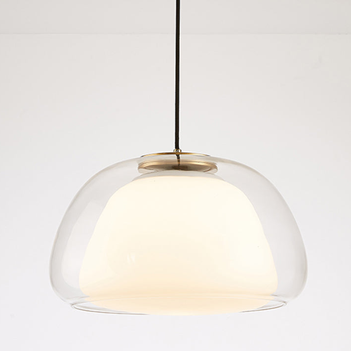 LUNARIA Hanglamp – Witte Glazen Bol met Diffuser – Elegant Design & E27 Fitting
