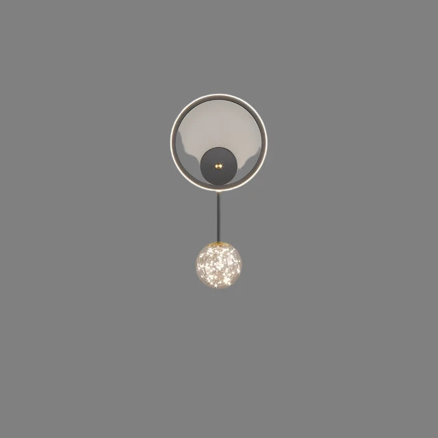GlowVogue – Lampada da parete LED moderna in oro con globo di vetro