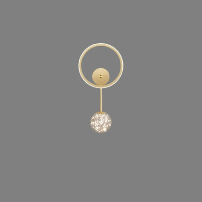 GlowVogue – Lampada da parete LED moderna in oro con globo di vetro