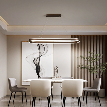 AURELIA Lampadario da Cucina – Lampada Design Oro Rosa con Illuminazione LED per Tavolo da Pranzo o Isola Cottura