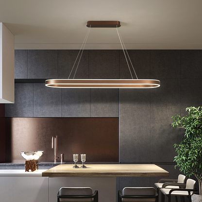 AURELIA Lampadario da Cucina – Lampada Design Oro Rosa con Illuminazione LED per Tavolo da Pranzo o Isola Cottura