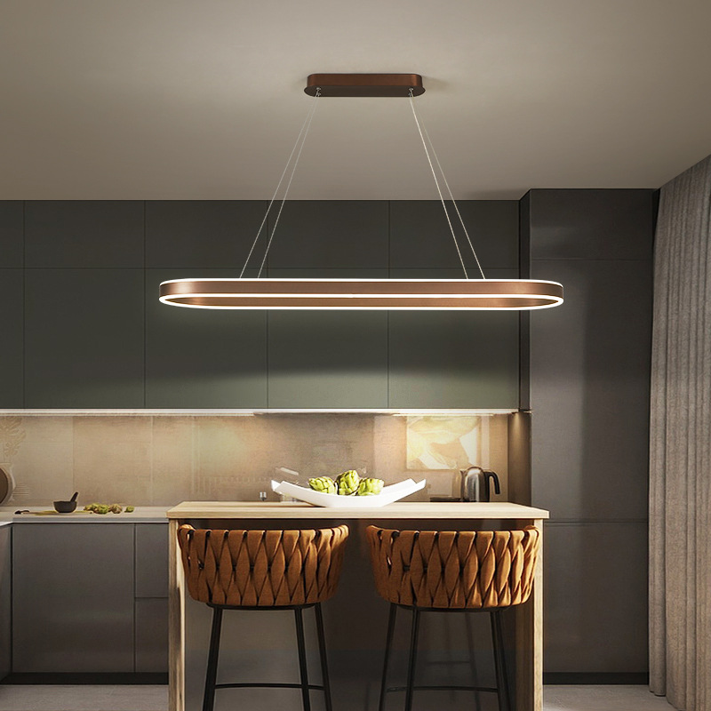 AURELIA Lampadario da Cucina – Lampada Design Oro Rosa con Illuminazione LED per Tavolo da Pranzo o Isola Cottura