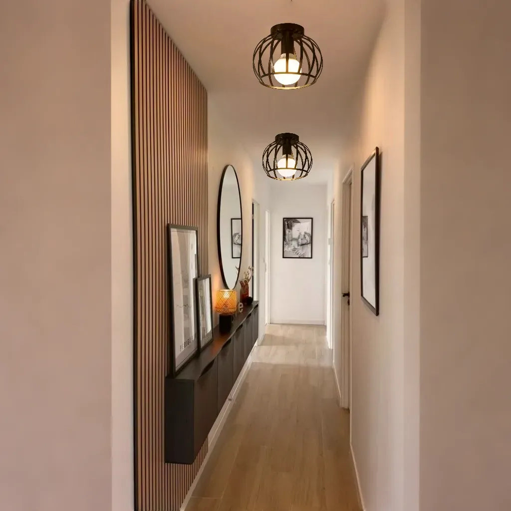 Aurub | Czarna lampa sufitowa przemysłowa