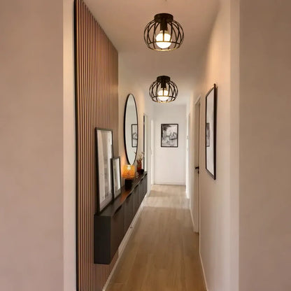 Aurub | Czarna lampa sufitowa przemysłowa