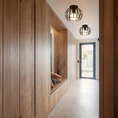 Aurub | Czarna lampa sufitowa przemysłowa