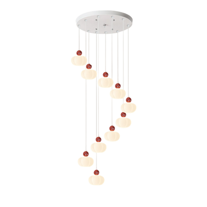 Decolure | Lampadario Art Deco per Atrio Scala – Design LED color crema