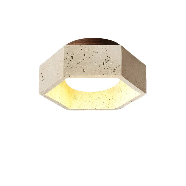 TerraLune | Lampada da soffitto Wabi Sabi Travertino – LED Downlight