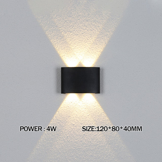 Rayzaar | Minimalistyczna lampa ścienna LED z oświetleniem góra-dół | Wodoodporna IP65 do użytku wewnętrznego i zewnętrznego