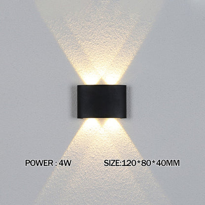 Rayzaar | Minimalistyczna lampa ścienna LED z oświetleniem góra-dół | Wodoodporna IP65 do użytku wewnętrznego i zewnętrznego