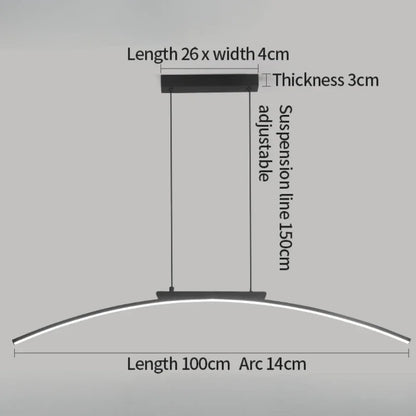 Aria - Lampada a sospensione ad arco LED