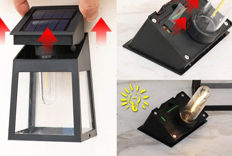 Lazano | Nowoczesna solarna lampa ścienna na zewnątrz