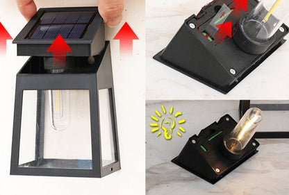 Lazano | Nowoczesna solarna lampa ścienna na zewnątrz