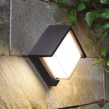SOLVENA | Lampa ścienna zewnętrzna – LED – IP65 – Nowoczesny design – Okrągła lub kwadratowa